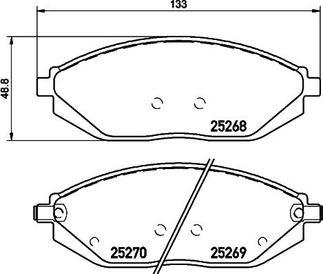 DON PCP1143 - Bremsbelagsatz, Scheibenbremse alexcarstop-ersatzteile.com