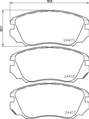 DON PCP1102 - Bremsbelagsatz, Scheibenbremse alexcarstop-ersatzteile.com