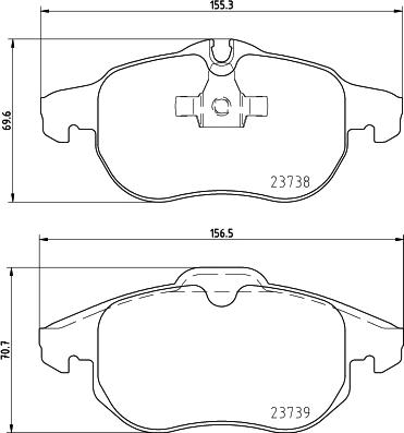 DON PCP1138 - Bremsbelagsatz, Scheibenbremse alexcarstop-ersatzteile.com