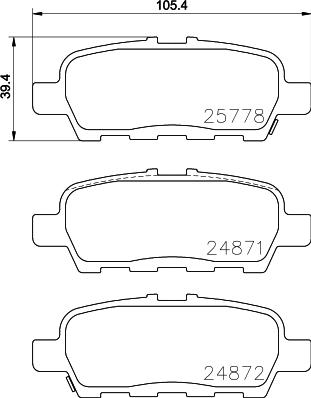 DON PCP1123 - Bremsbelagsatz, Scheibenbremse alexcarstop-ersatzteile.com