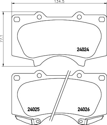 DON PCP1122 - Bremsbelagsatz, Scheibenbremse alexcarstop-ersatzteile.com