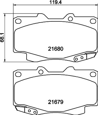 DON PCP1858 - Bremsbelagsatz, Scheibenbremse alexcarstop-ersatzteile.com