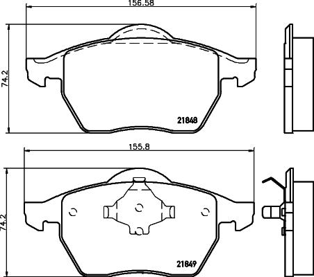 DON PCP1356 - Bremsbelagsatz, Scheibenbremse alexcarstop-ersatzteile.com