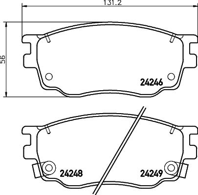 DON PCP1358 - Bremsbelagsatz, Scheibenbremse alexcarstop-ersatzteile.com