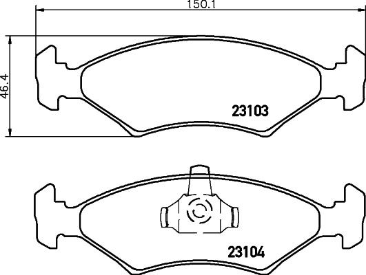 DON PCP1357 - Bremsbelagsatz, Scheibenbremse alexcarstop-ersatzteile.com