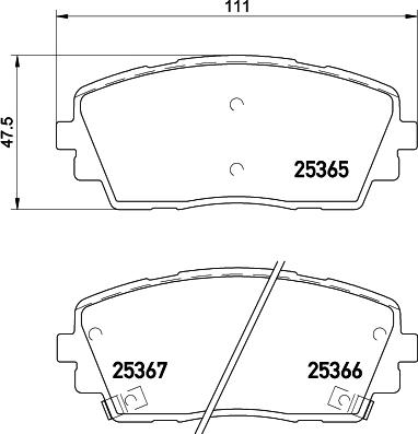 DON PCP1365 - Bremsbelagsatz, Scheibenbremse alexcarstop-ersatzteile.com