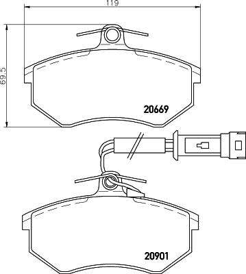 DON PCP1322 - Bremsbelagsatz, Scheibenbremse alexcarstop-ersatzteile.com