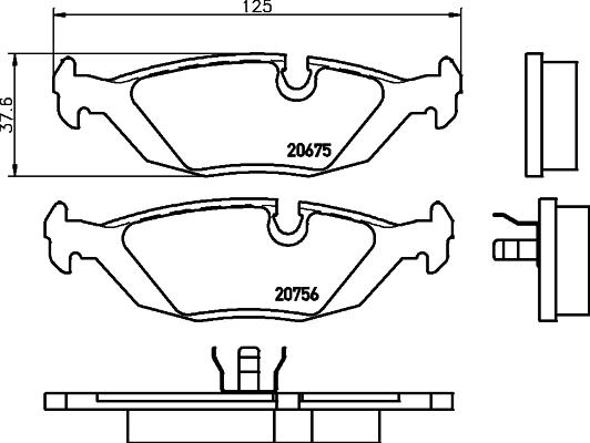 DON PCP1372 - Bremsbelagsatz, Scheibenbremse alexcarstop-ersatzteile.com