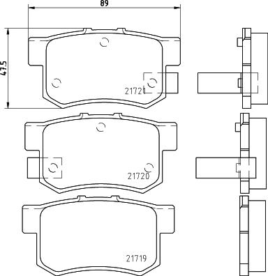 DON PCP1217 - Bremsbelagsatz, Scheibenbremse alexcarstop-ersatzteile.com