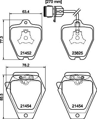 DON PCP2101 - Bremsbelagsatz, Scheibenbremse alexcarstop-ersatzteile.com