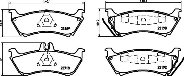 DON PCP2203 - Bremsbelagsatz, Scheibenbremse alexcarstop-ersatzteile.com