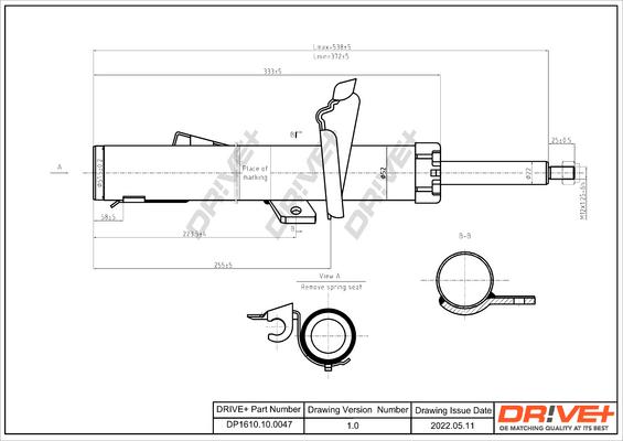 Dr!ve+ DP1610.10.0047 - Stoßdämpfer alexcarstop-ersatzteile.com