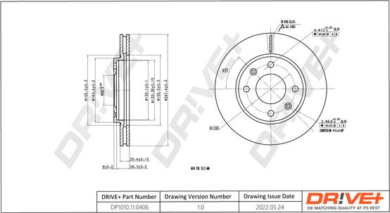 Dr!ve+ DP1010.11.0406 - Bremsscheibe alexcarstop-ersatzteile.com