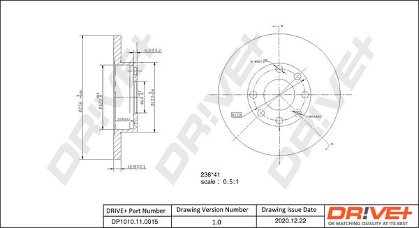 Dr!ve+ DP1010.11.0015 - Bremsscheibe alexcarstop-ersatzteile.com