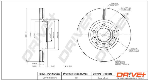 Dr!ve+ DP1010.11.0371 - Bremsscheibe alexcarstop-ersatzteile.com