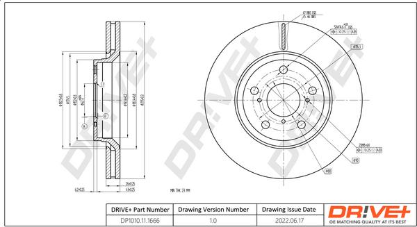 Dr!ve+ DP1010.11.1666 - Bremsscheibe alexcarstop-ersatzteile.com