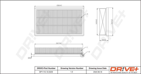 Dr!ve+ DP1110.10.0429 - Luftfilter alexcarstop-ersatzteile.com