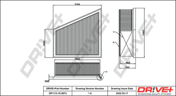 Dr!ve+ DP1110.10.0673 - Luftfilter alexcarstop-ersatzteile.com