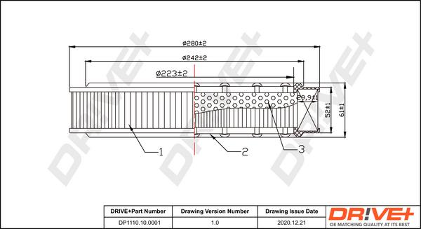 Dr!ve+ DP1110.10.0001 - Luftfilter alexcarstop-ersatzteile.com