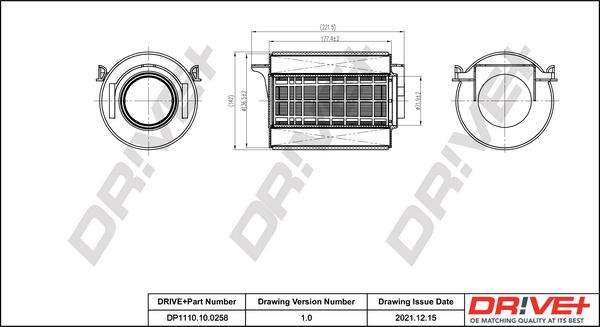 Dr!ve+ DP1110.10.0258 - Luftfilter alexcarstop-ersatzteile.com