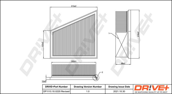 Dr!ve+ DP1110.10.0220 - Luftfilter alexcarstop-ersatzteile.com