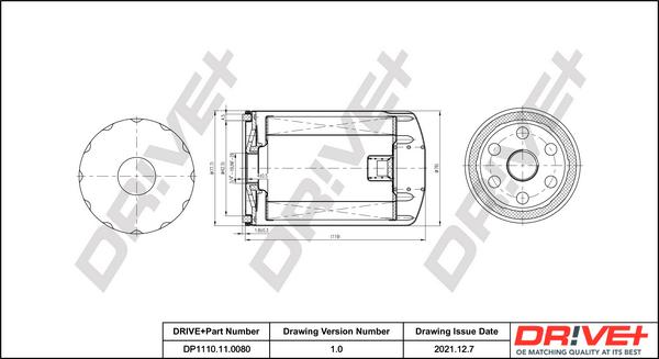 Dr!ve+ DP1110.11.0080 - Ölfilter alexcarstop-ersatzteile.com