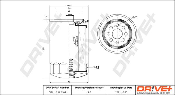 Dr!ve+ DP1110.11.0102 - Ölfilter alexcarstop-ersatzteile.com