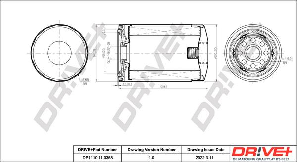 Dr!ve+ DP1110.11.0358 - Ölfilter alexcarstop-ersatzteile.com