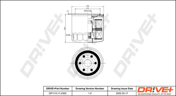 Dr!ve+ DP1110.11.0305 - Ölfilter alexcarstop-ersatzteile.com