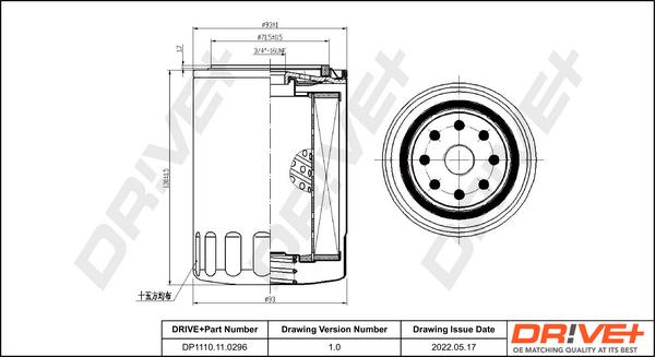 Dr!ve+ DP1110.11.0296 - Ölfilter alexcarstop-ersatzteile.com