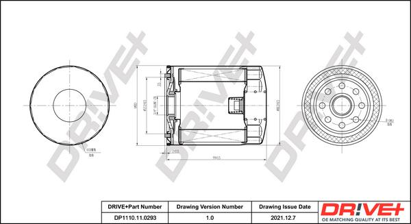 Dr!ve+ DP1110.11.0293 - Ölfilter alexcarstop-ersatzteile.com