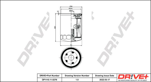 Dr!ve+ DP1110.11.0276 - Ölfilter alexcarstop-ersatzteile.com