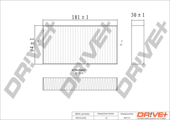 Dr!ve+ DP1110.12.0353 - Filter, Innenraumluft alexcarstop-ersatzteile.com