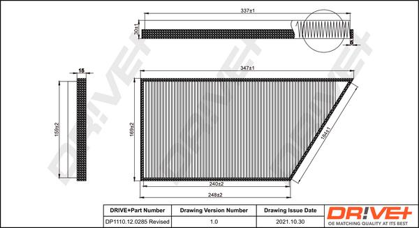 Dr!ve+ DP1110.12.0285 - Filter, Innenraumluft alexcarstop-ersatzteile.com