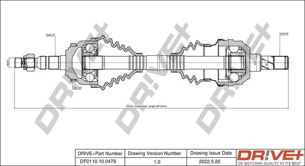 Dr!ve+ DP2110.10.0479 - Antriebswelle alexcarstop-ersatzteile.com