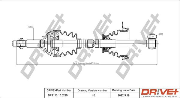 Dr!ve+ DP2110.10.0299 - Antriebswelle alexcarstop-ersatzteile.com