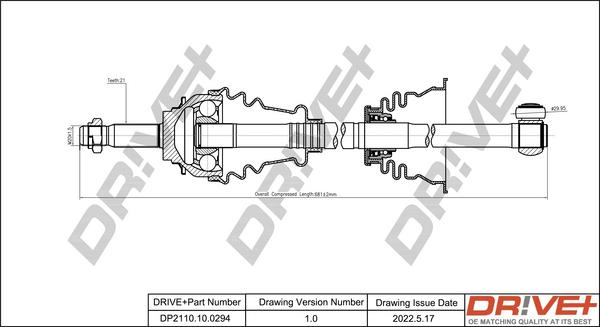 Dr!ve+ DP2110.10.0294 - Antriebswelle alexcarstop-ersatzteile.com