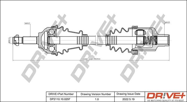 Dr!ve+ DP2110.10.0297 - Antriebswelle alexcarstop-ersatzteile.com