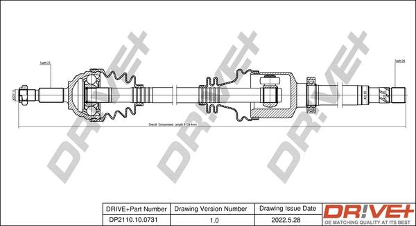 Dr!ve+ DP2110.10.0731 - Antriebswelle alexcarstop-ersatzteile.com