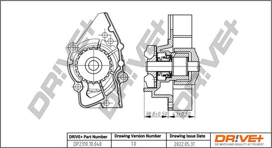 Dr!ve+ DP2310.10.040 - Wasserpumpe alexcarstop-ersatzteile.com