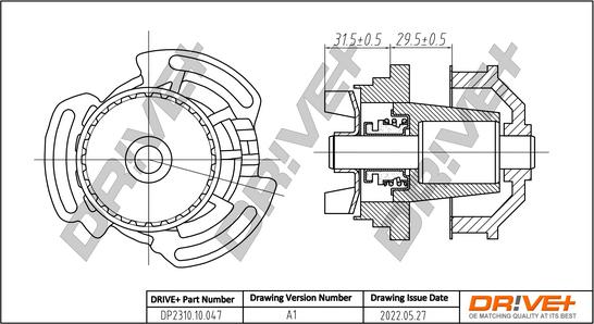 Dr!ve+ DP2310.10.047 - Wasserpumpe alexcarstop-ersatzteile.com