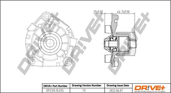 Dr!ve+ DP2310.10.035 - Wasserpumpe alexcarstop-ersatzteile.com