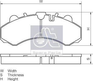 DT Spare Parts 6.95113 - Bremsbelagsatz, Scheibenbremse alexcarstop-ersatzteile.com