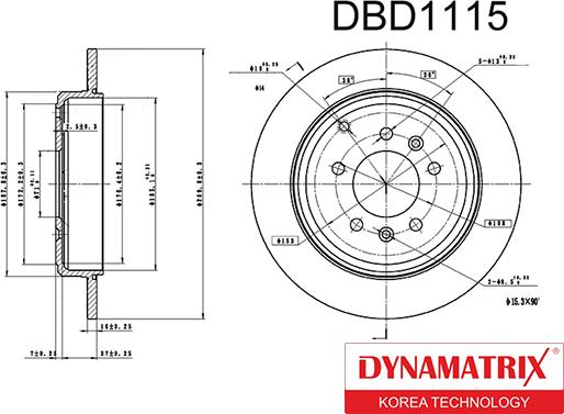 Dynamatrix DBD1115 - Bremsscheibe alexcarstop-ersatzteile.com