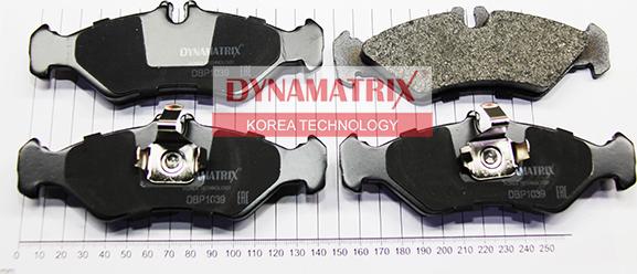 Dynamatrix DBP1039 - Bremsbelagsatz, Scheibenbremse alexcarstop-ersatzteile.com