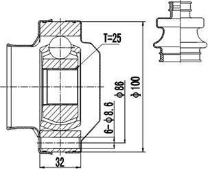 Dynamatrix DCV602011 - Gelenksatz, Antriebswelle alexcarstop-ersatzteile.com