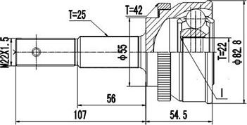 Dynamatrix DCV841002 - Gelenksatz, Antriebswelle alexcarstop-ersatzteile.com