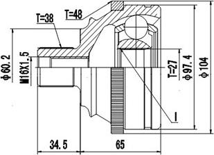 Dynamatrix DCV861006 - Gelenksatz, Antriebswelle alexcarstop-ersatzteile.com