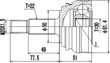 Dynamatrix DCV861013 - Gelenksatz, Antriebswelle alexcarstop-ersatzteile.com