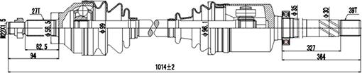 Dynamatrix DDS244013 - Antriebswelle alexcarstop-ersatzteile.com